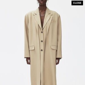 H&M rokh collaboration double collar trench coat
